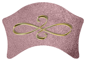 DABAN-601-GD-SH-OR Gold Scroll Shimmer Orchid